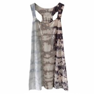 American Buddha Floral Print Scoop Neck Racerback Tank Top Size Medium